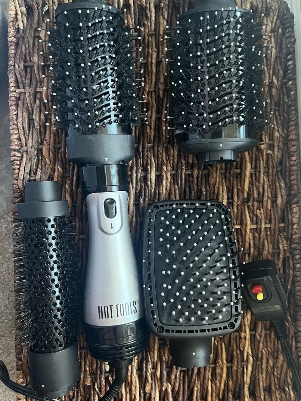 Hot Tools One Step Blow Dryer Brush Set Four Attachments Complete Styler Set